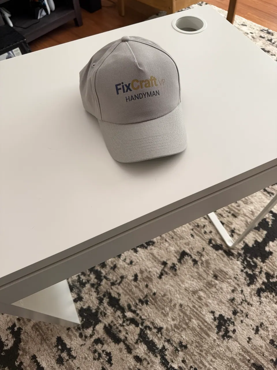 FixCraft VP Handyman branded cap on a job site in Charlotte